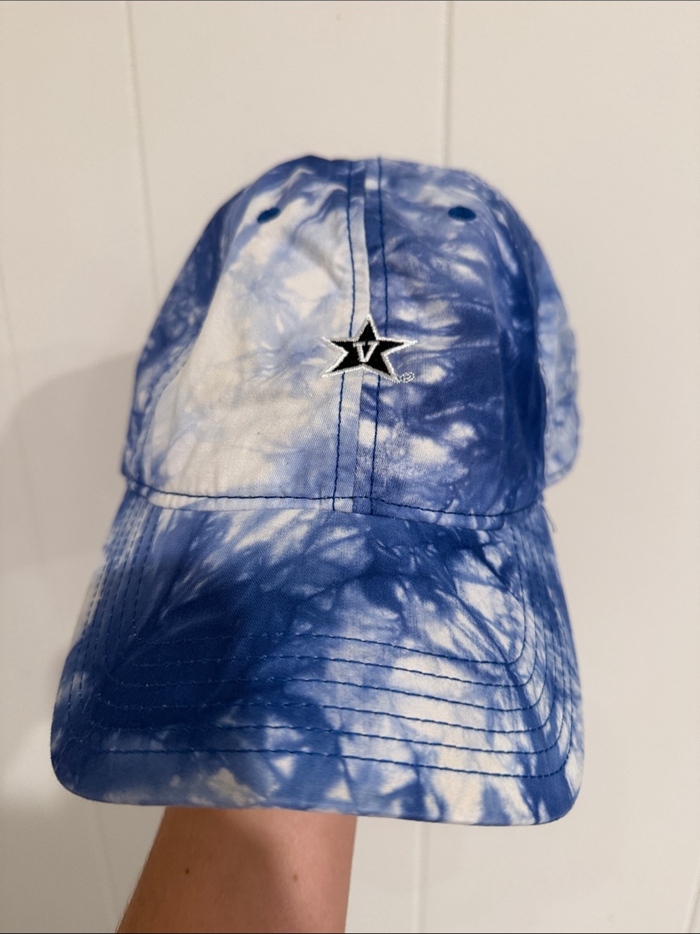 Legacy Blue & White Tie-Dye Baseball Cap Vanderbilt University